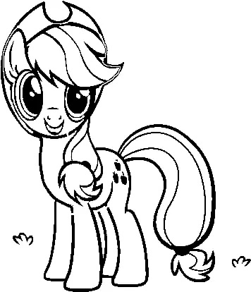 Çocuklar İçin Applejack Boyama Sayfaları 