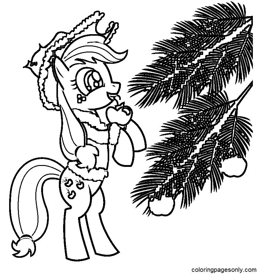 Çocuklar İçin Applejack Boyama Sayfaları 