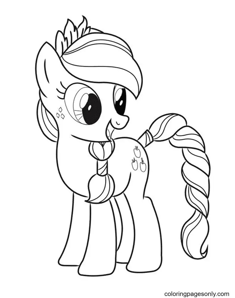 Çocuklar İçin Applejack Boyama Sayfaları 