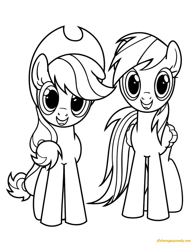 Çocuklar İçin Applejack Boyama Sayfaları 