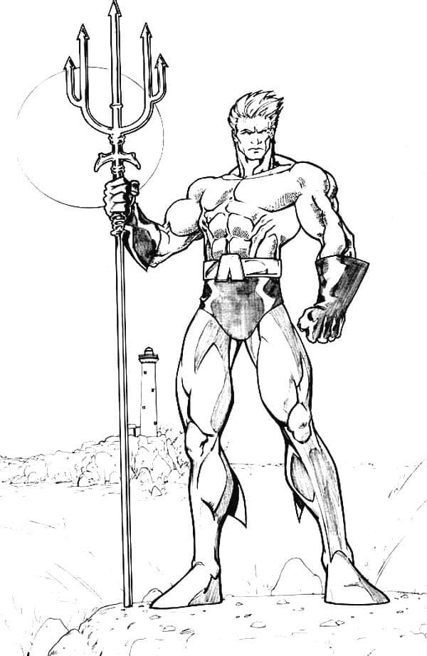 Çocuklar İçin Aquaman Boyama Sayfaları 