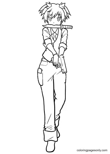 Çocuklar İçin Assassination Classroom Boyama Sayfaları 