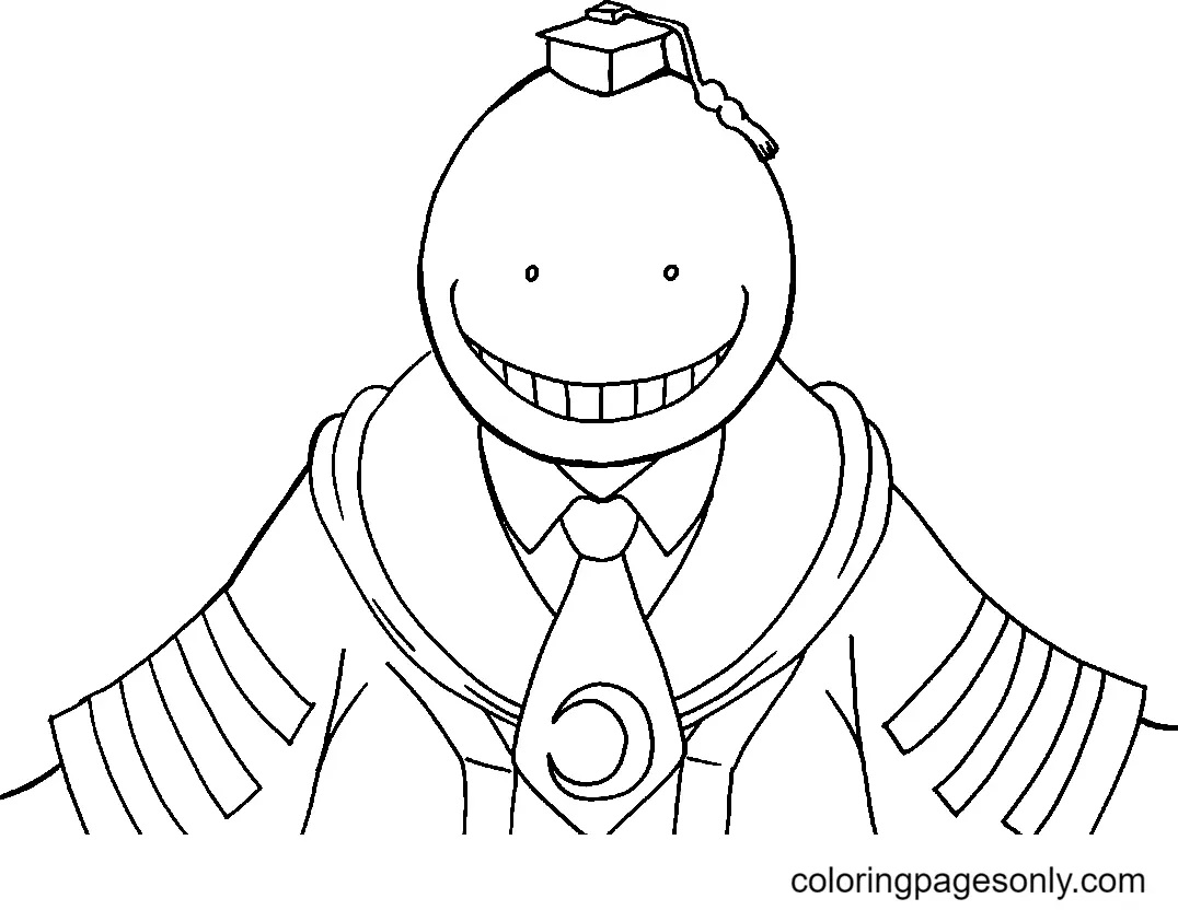 Çocuklar İçin Assassination Classroom Boyama Sayfaları 