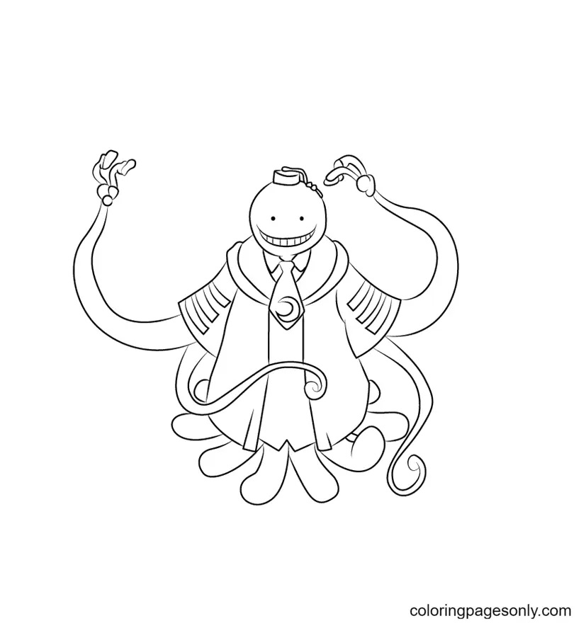 Çocuklar İçin Assassination Classroom Boyama Sayfaları 