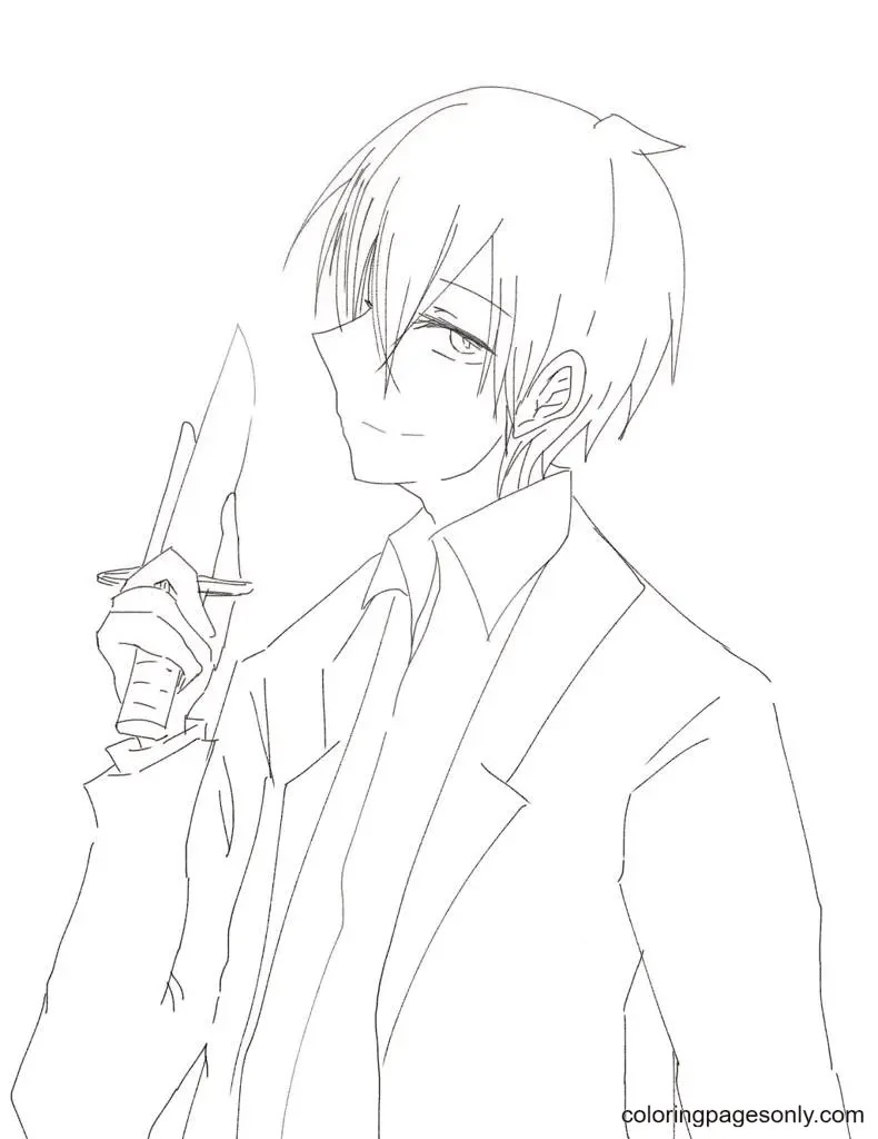 Çocuklar İçin Assassination Classroom Boyama Sayfaları 