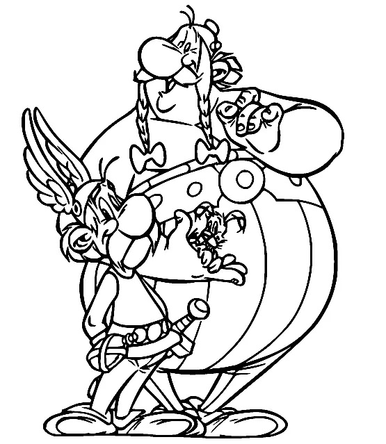 Çocuklar İçin Asterix Boyama Sayfaları 