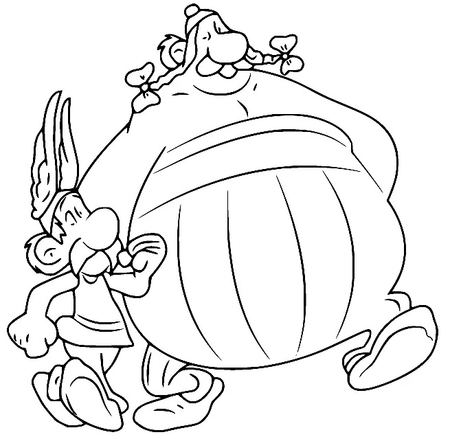 Çocuklar İçin Asterix Boyama Sayfaları 