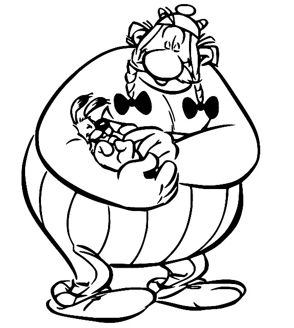 Çocuklar İçin Asterix Boyama Sayfaları 