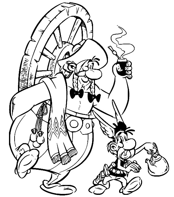 Çocuklar İçin Asterix Boyama Sayfaları 