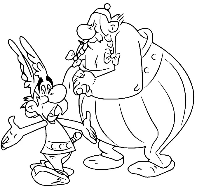 Çocuklar İçin Asterix Boyama Sayfaları 