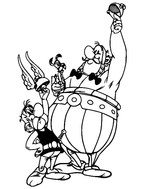 Çocuklar İçin Asterix Boyama Sayfaları 