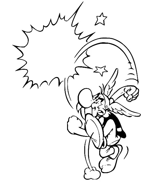 Çocuklar İçin Asterix Boyama Sayfaları 
