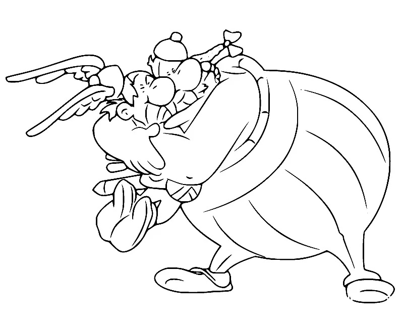 Çocuklar İçin Asterix Boyama Sayfaları 