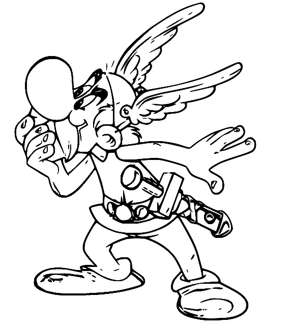 Çocuklar İçin Asterix Boyama Sayfaları 