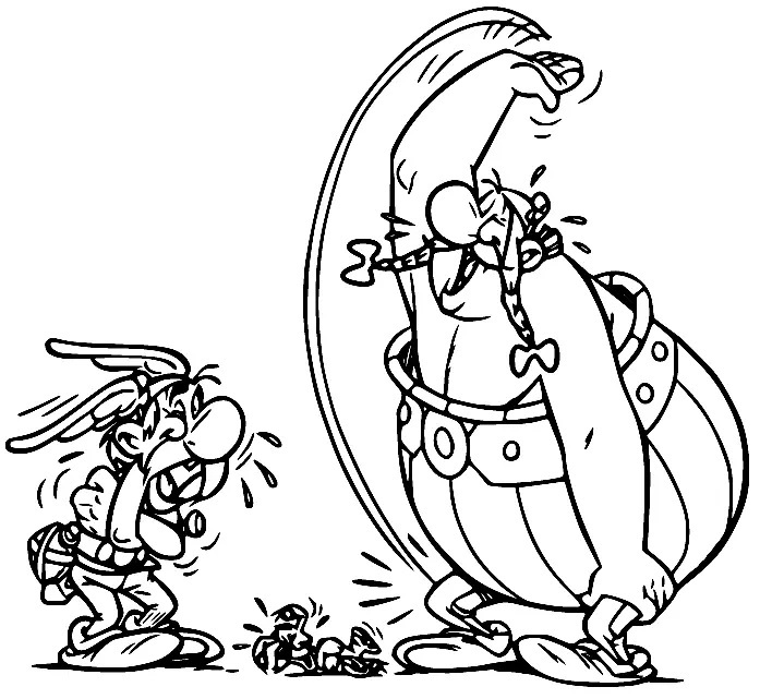Çocuklar İçin Asterix Boyama Sayfaları 