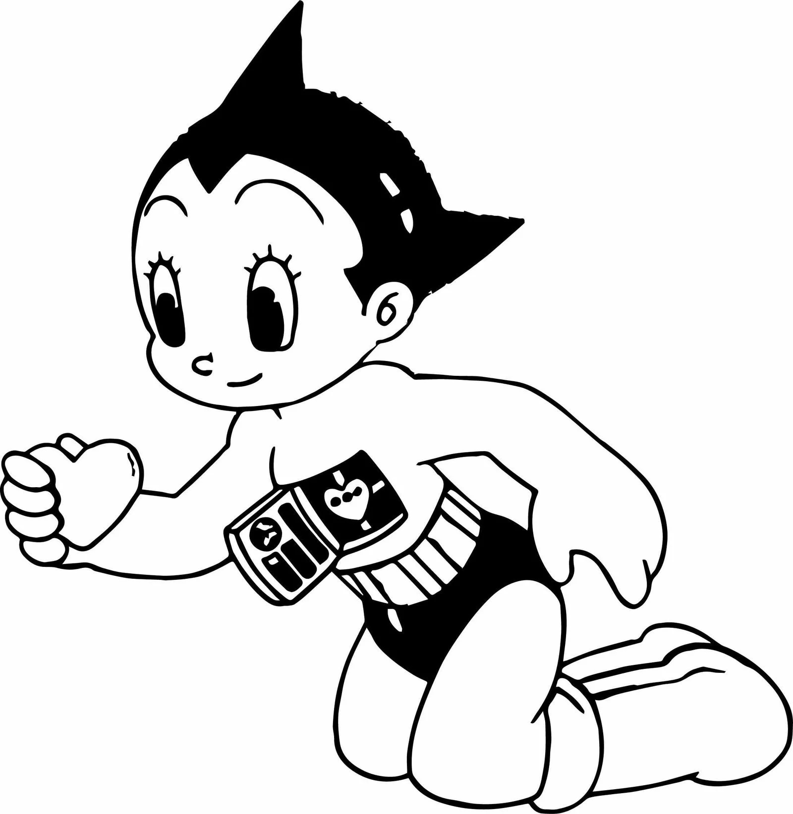 Çocuklar İçin Astroboy Boyama Sayfaları 