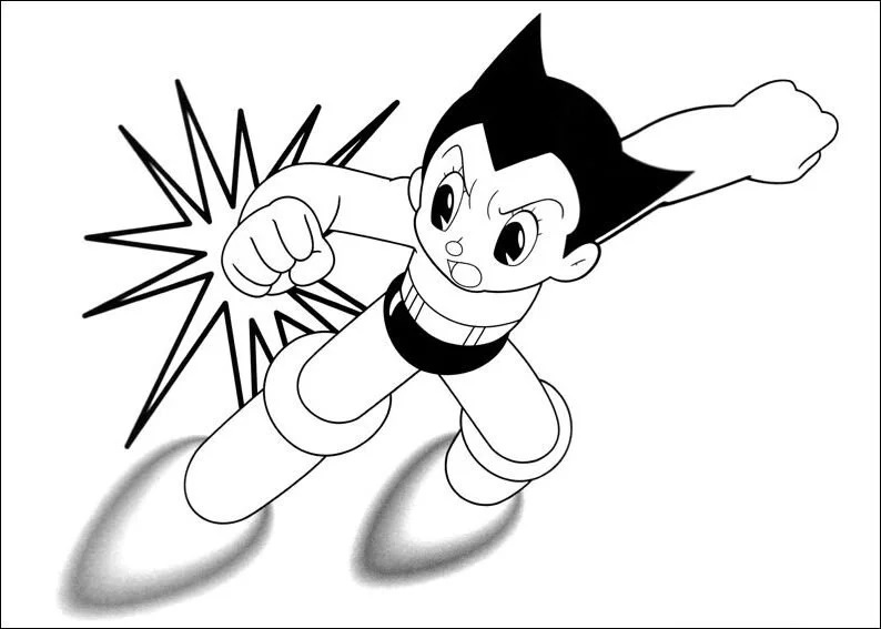 Çocuklar İçin Astroboy Boyama Sayfaları 