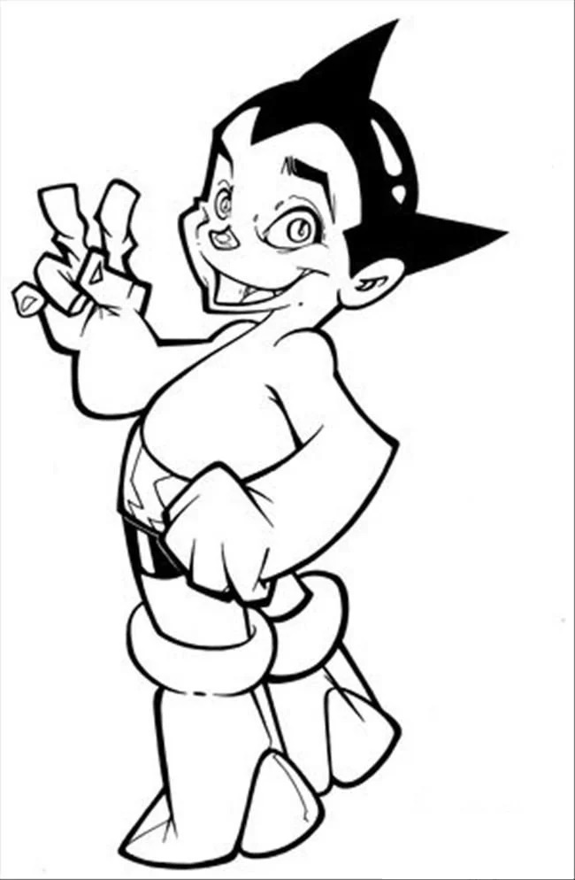 Çocuklar İçin Astroboy Boyama Sayfaları 