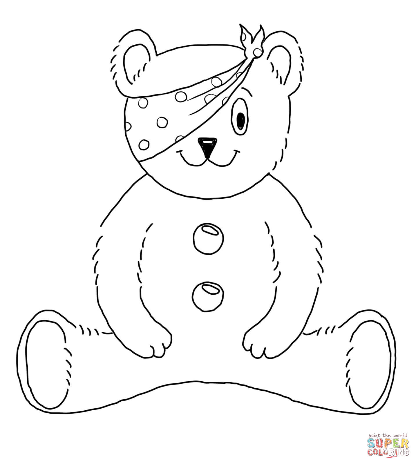 Çocuklar İçin Ayı Pudsey Boyama Sayfaları 