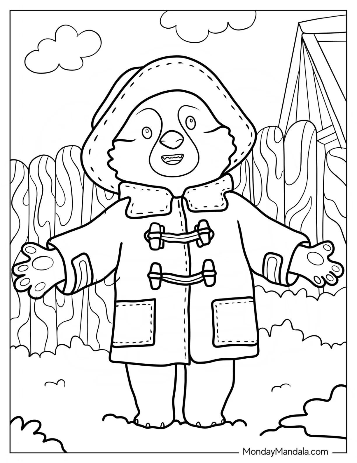 Çocuklar İçin Ayı paddington Boyama Sayfaları 
