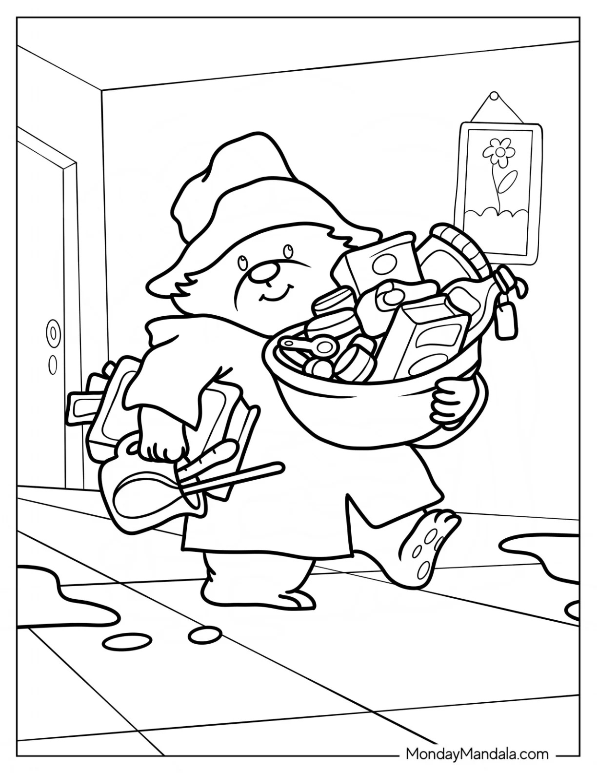 Çocuklar İçin Ayı paddington Boyama Sayfaları 