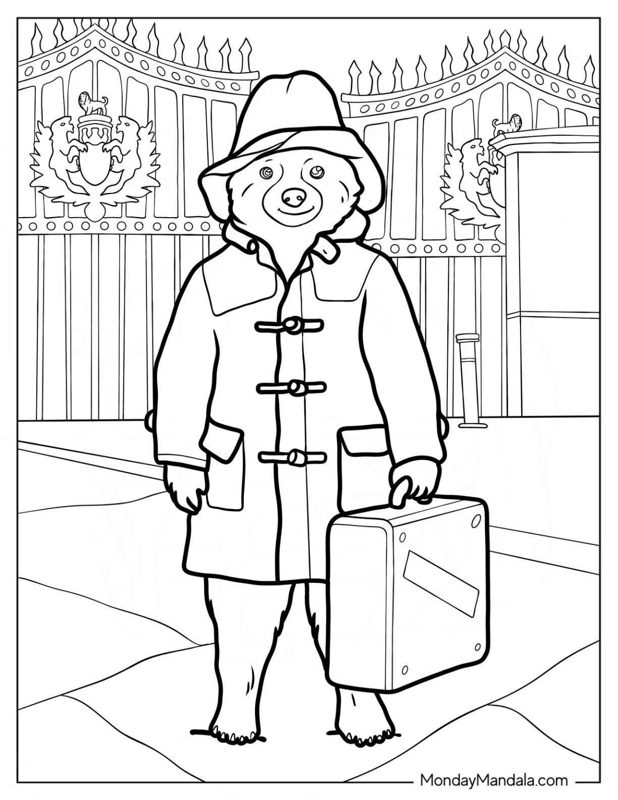 Çocuklar İçin Ayı paddington Boyama Sayfaları 