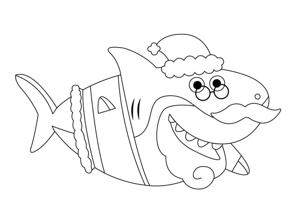 Çocuklar İçin Baby Shark Boyama Sayfaları 