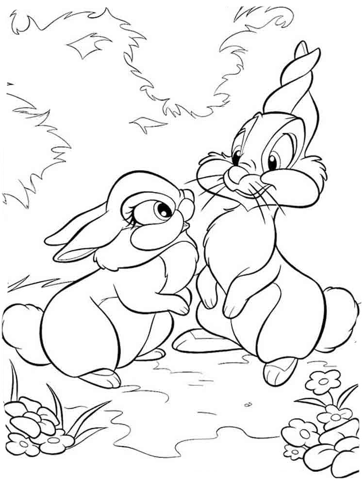 Çocuklar İçin Bambi Boyama Sayfaları 
