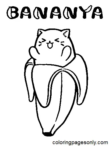 Çocuklar İçin Bananya Boyama Sayfaları 