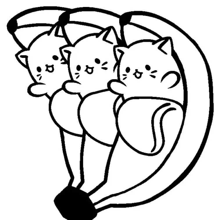 Çocuklar İçin Bananya Boyama Sayfaları 