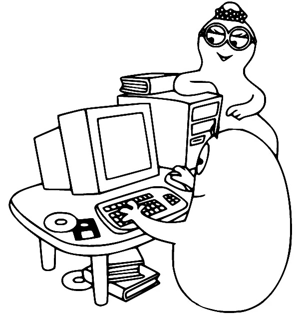 Çocuklar İçin Barbapapa Boyama Sayfaları 
