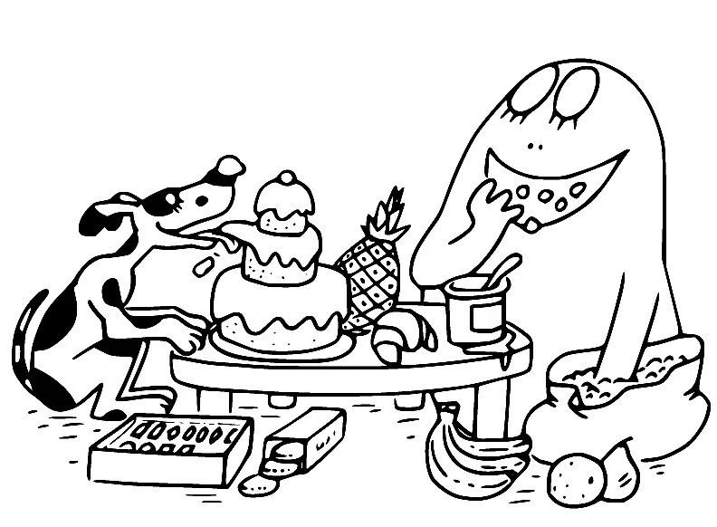 Çocuklar İçin Barbapapa Boyama Sayfaları 