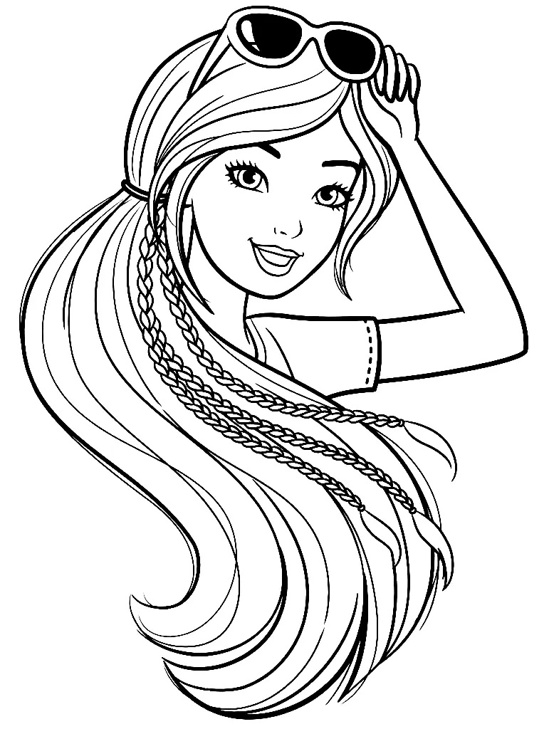 Çocuklar İçin Barbie Boyama Sayfaları 