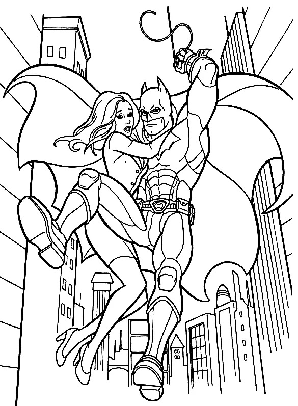 Çocuklar İçin Batman Boyama Sayfaları 