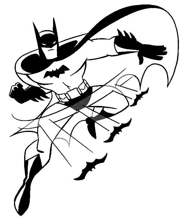 Çocuklar İçin Batman Boyama Sayfaları 