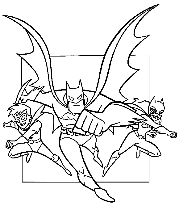 Çocuklar İçin Batman Boyama Sayfaları 