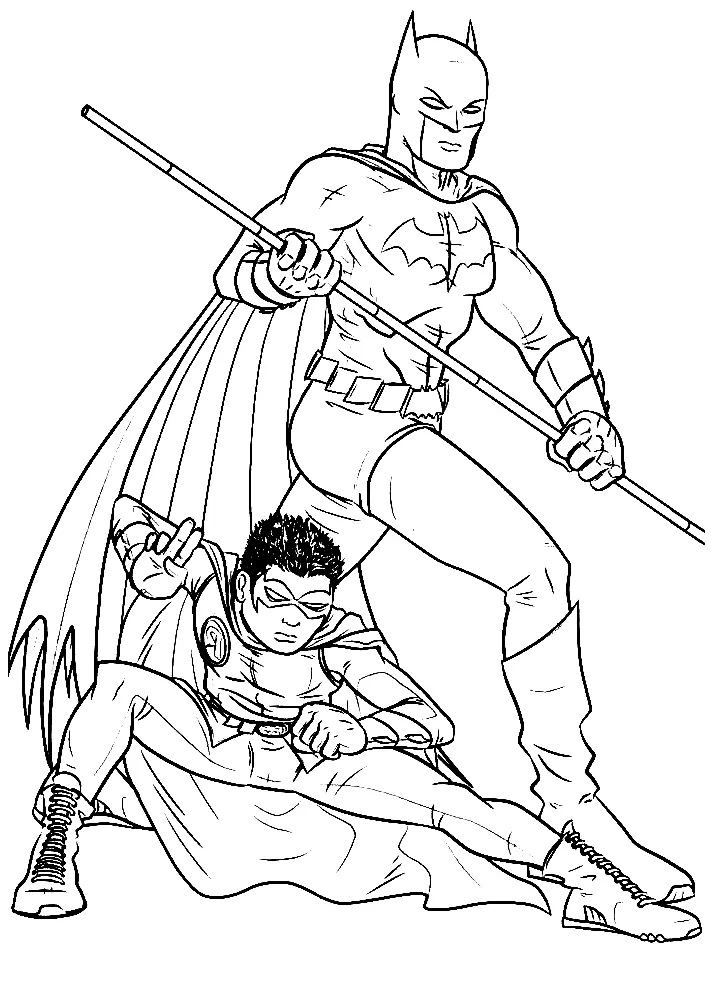 Çocuklar İçin Batman Boyama Sayfaları 