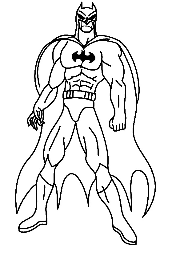 Çocuklar İçin Batman Boyama Sayfaları 