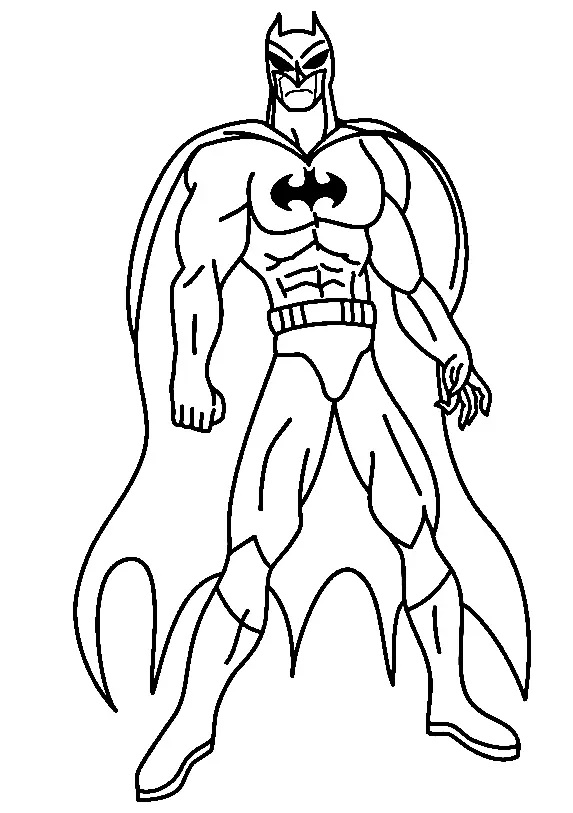 Çocuklar İçin Batman Boyama Sayfaları 