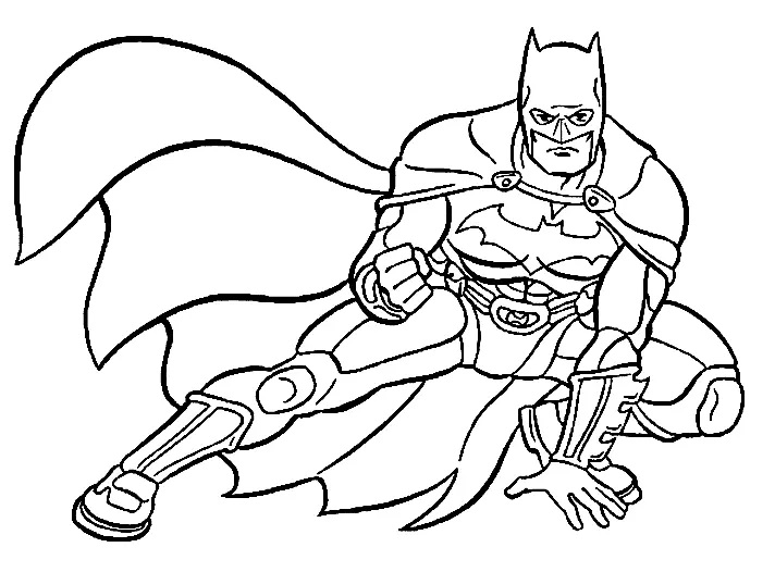 Çocuklar İçin Batman Boyama Sayfaları 