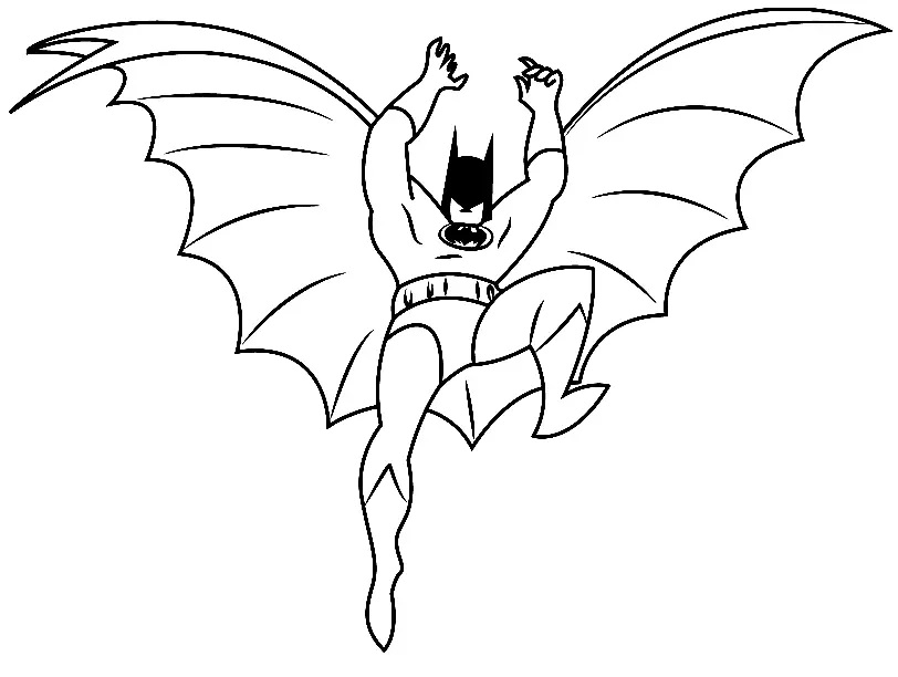 Çocuklar İçin Batman Boyama Sayfaları 