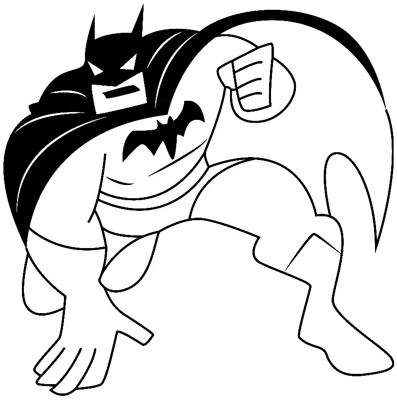 Çocuklar İçin Batman Boyama Sayfaları 