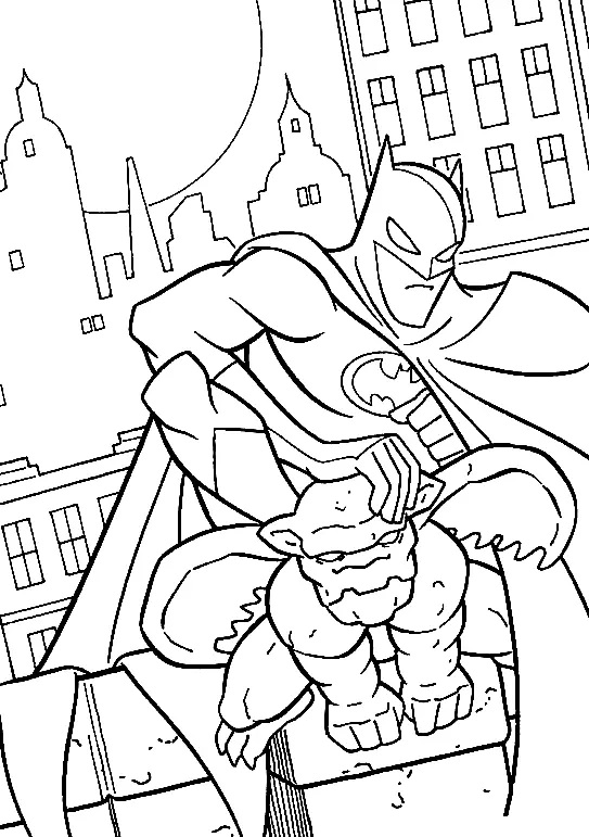 Çocuklar İçin Batman Boyama Sayfaları 
