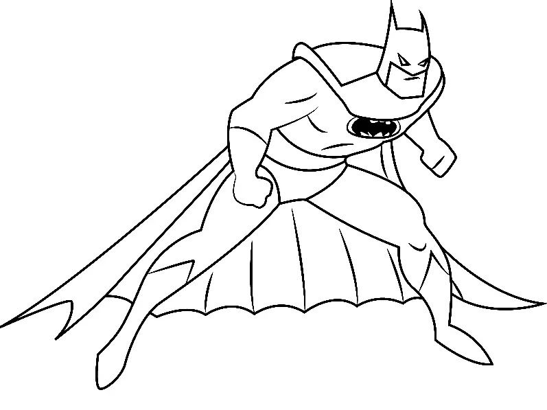 Çocuklar İçin Batman Boyama Sayfaları 
