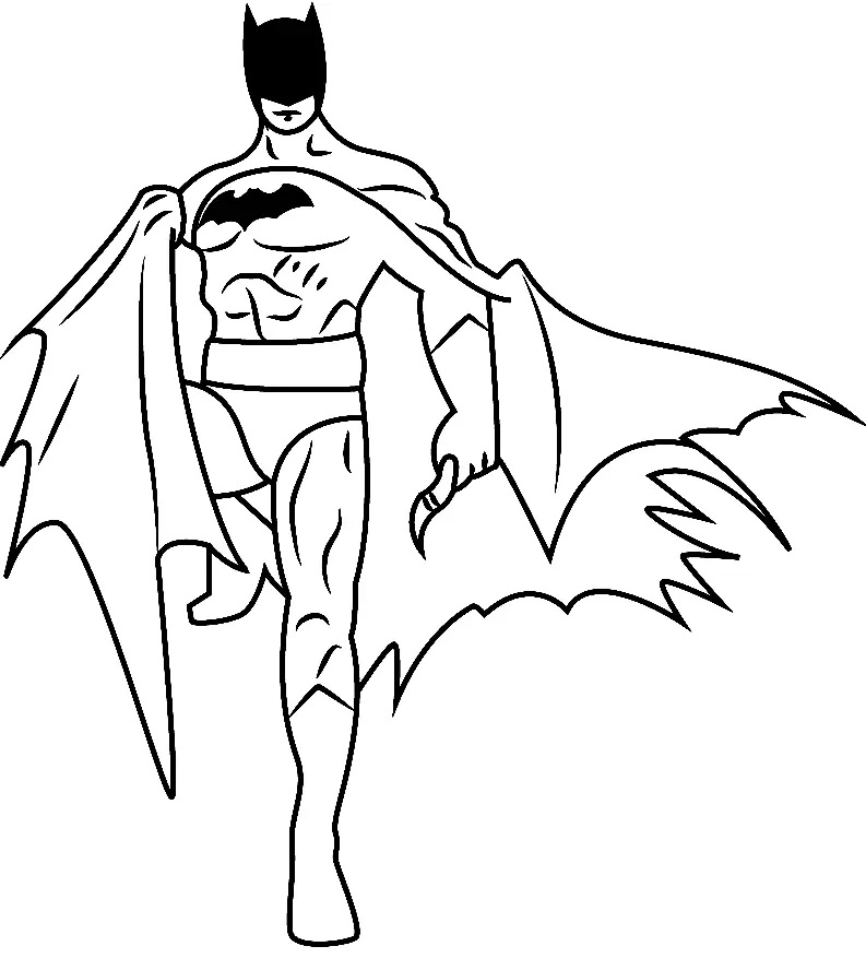 Çocuklar İçin Batman Boyama Sayfaları 