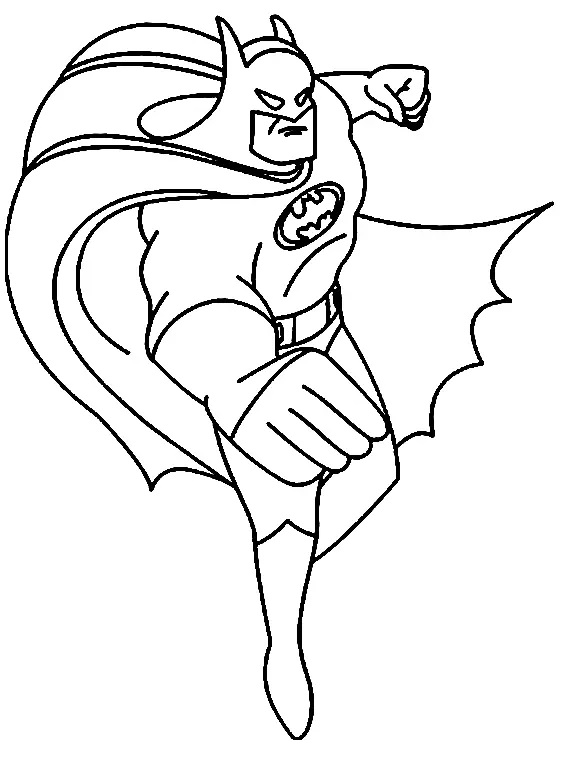 Çocuklar İçin Batman Boyama Sayfaları 