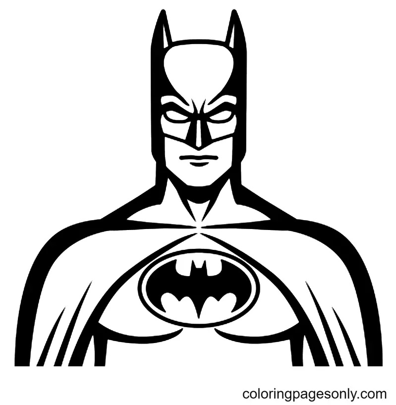 Çocuklar İçin Batman Boyama Sayfaları 