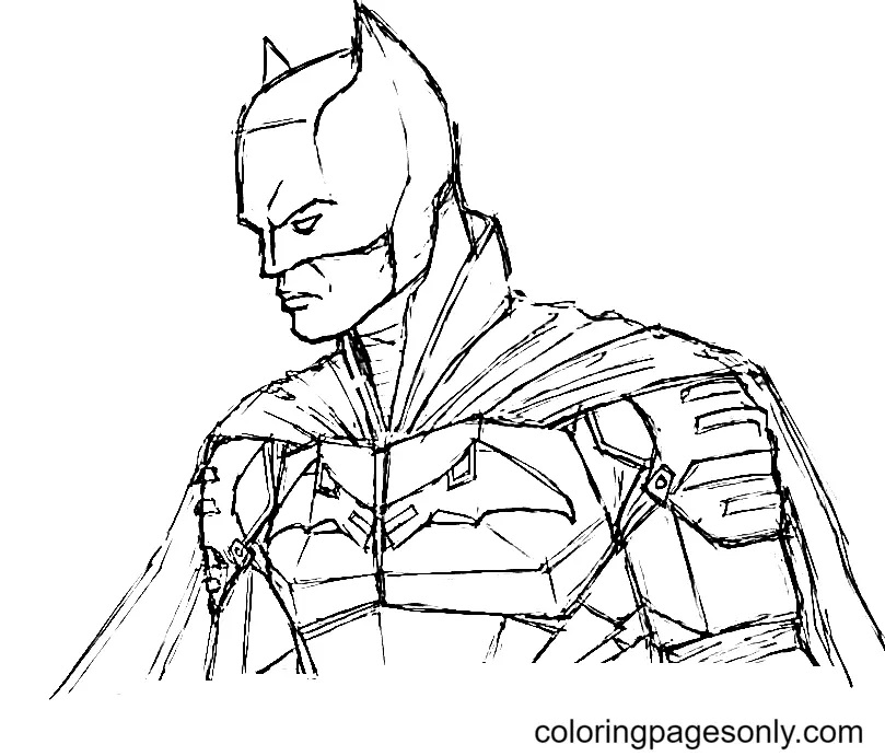 Çocuklar İçin Batman Boyama Sayfaları 