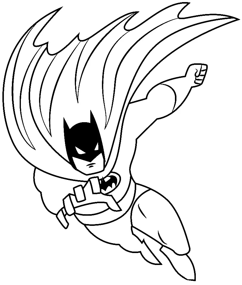 Çocuklar İçin Batman Boyama Sayfaları 