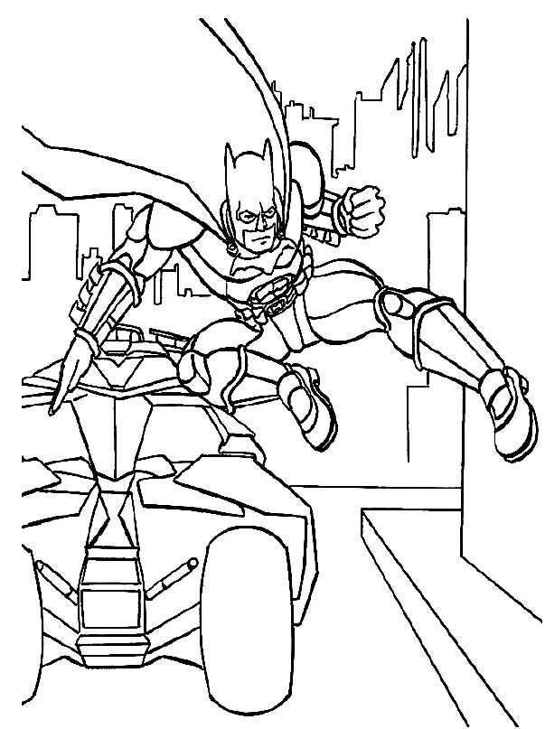 Çocuklar İçin Batman Boyama Sayfaları 